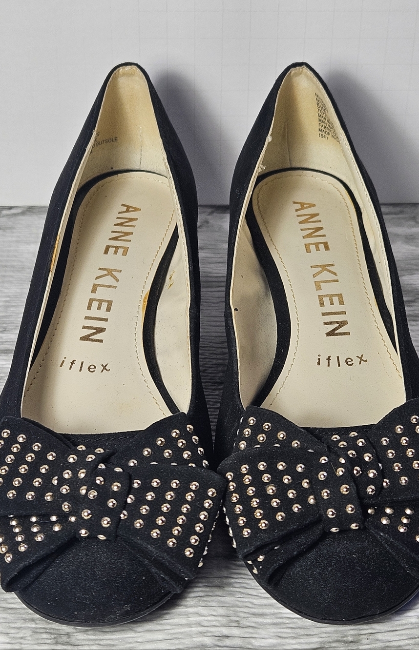 Anne Klein iFlex Block Heel Bow Shoes